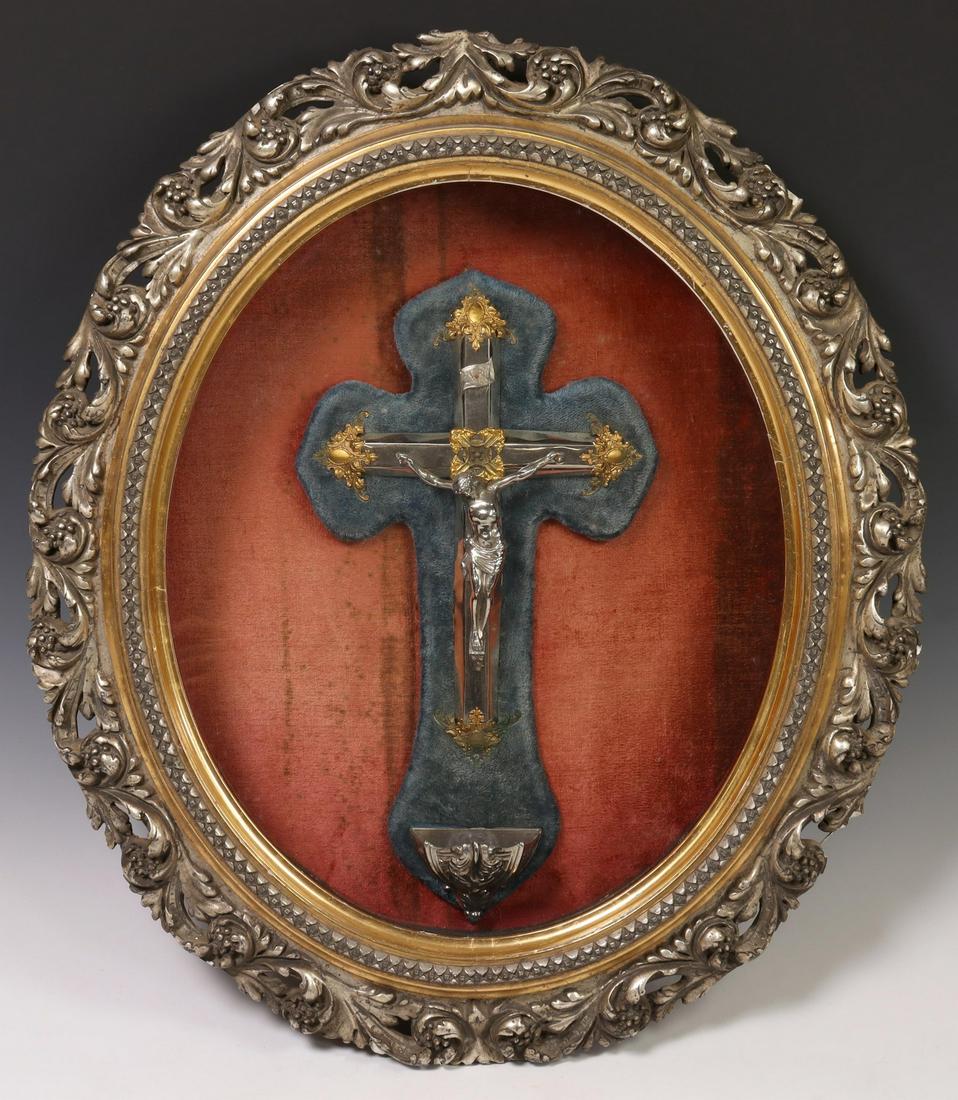 CONTINENTAL RELIGIOUS HOLY WATER FONT IN VITRINE (1 of 3)