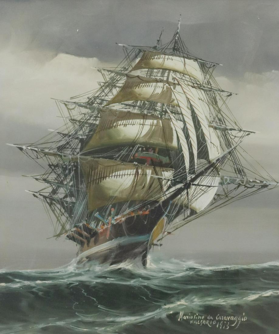 MARIOLINO DA CARAVAGGIO (D.1992) MARINE PAINTING (1 of 4)