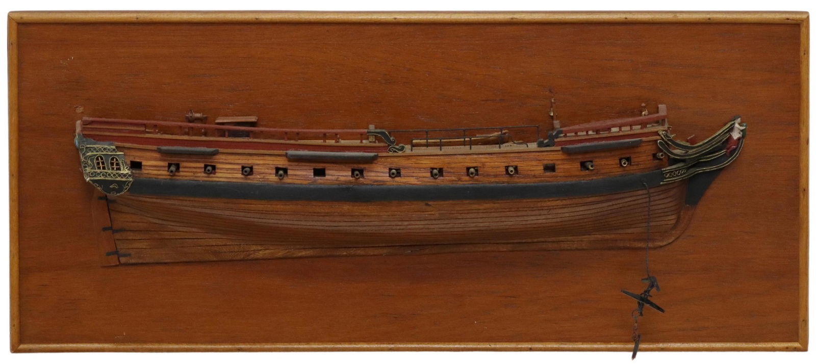 CARVED HALF HULL MODEL OF A SHIP (1 of 4)