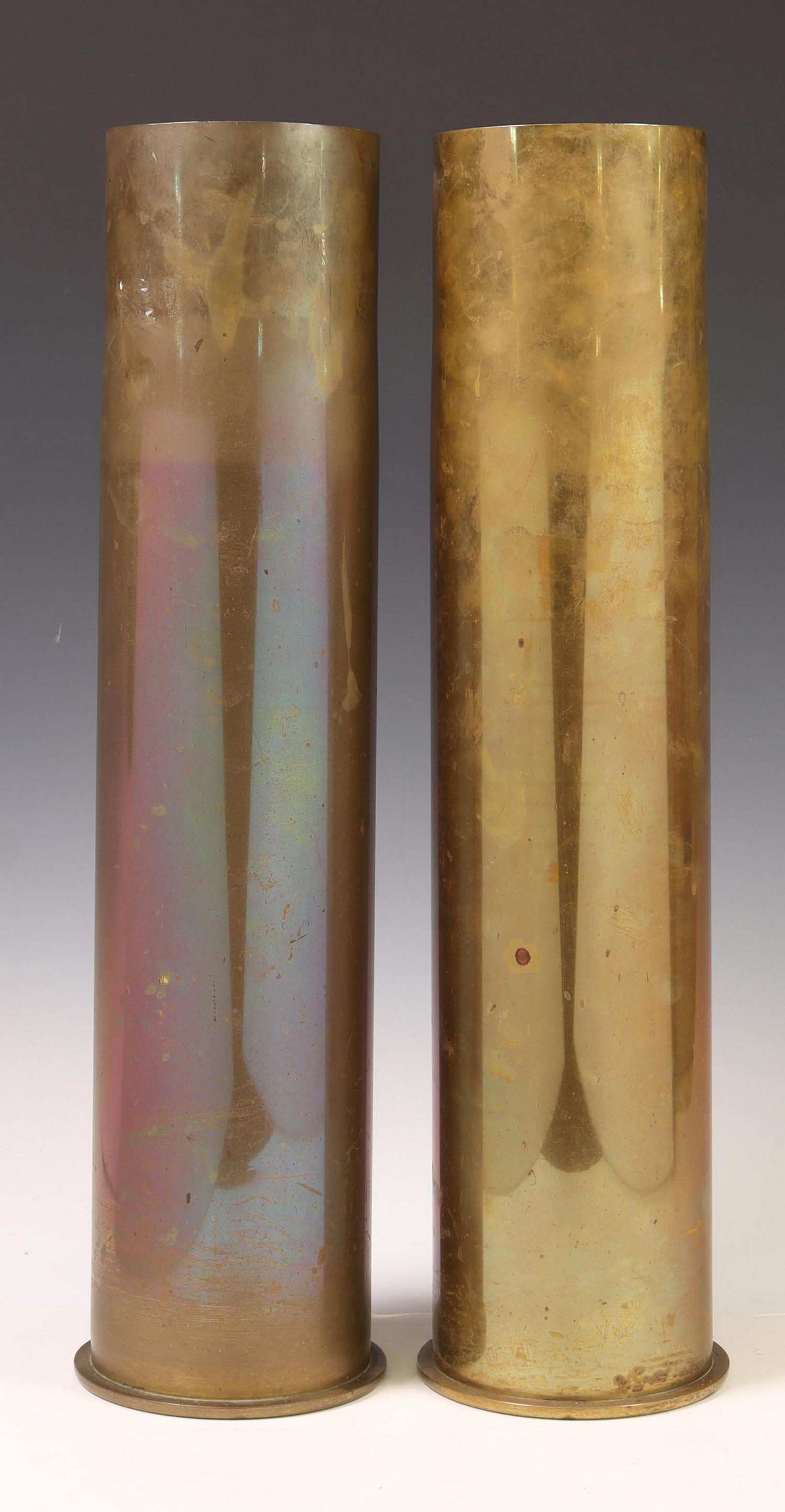 (2) WWI-ERA TRENCH ART ARTILLERY SHELL VASES (1 of 3)