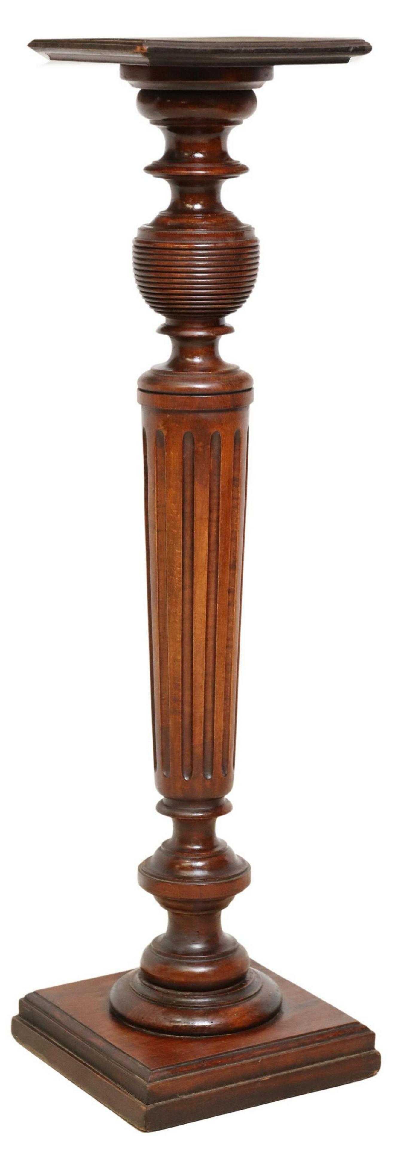 SPANISH TURNED & FLUTED PEDESTAL STAND (1 of 4)