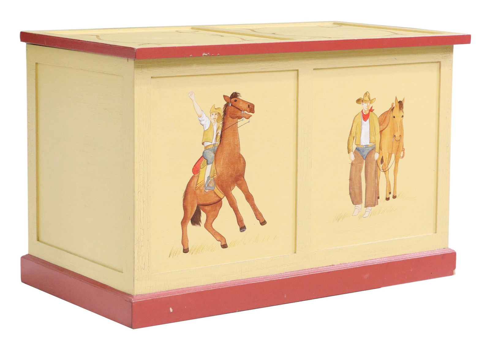 WESTERN STYLE PAINT DECORATED STORAGE TRUNK (1 of 5)