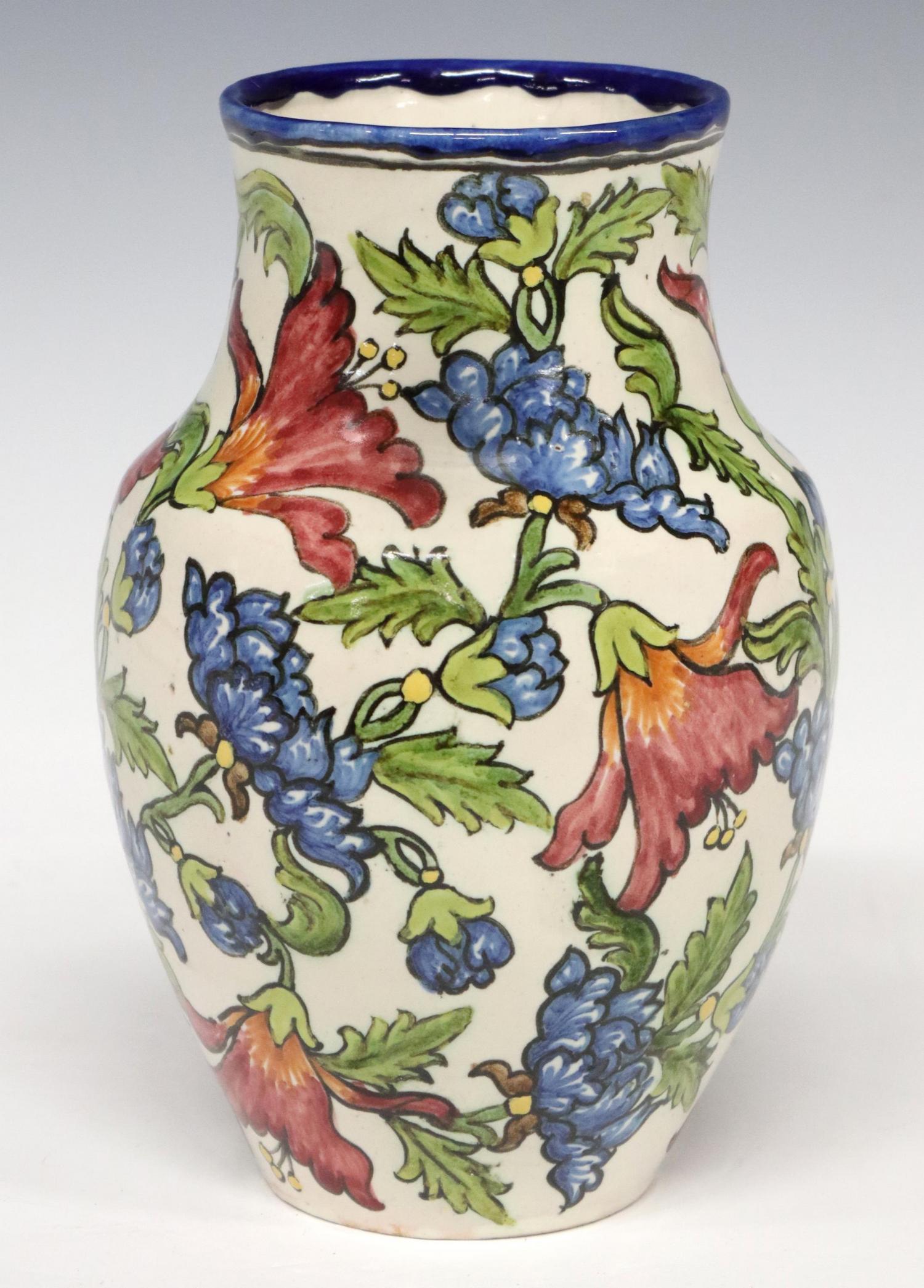 TALAVERA POLYCHROME POTTERY VASE, PUEBLA, MEXICO (1 of 5)