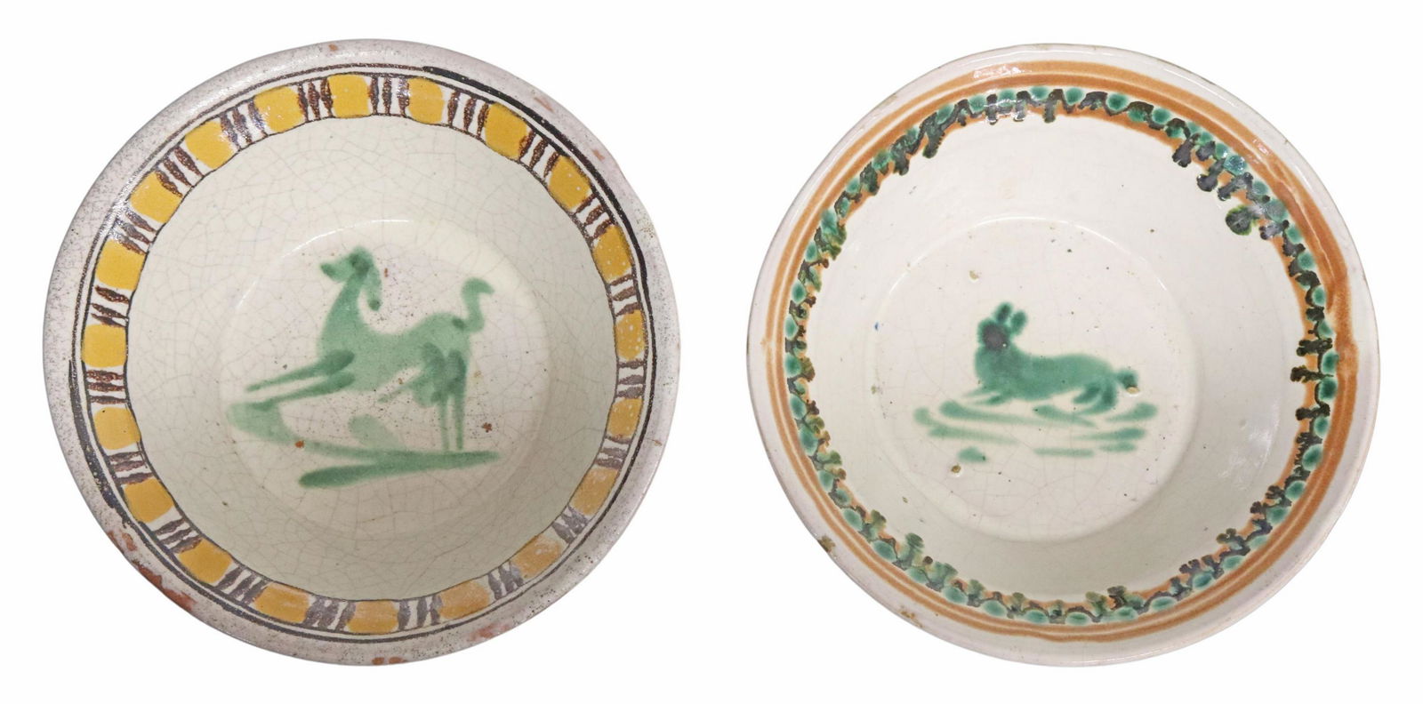 (2) TALAVERA FIGURAL GLAZED POZOLE BOWLS, MEXICO (1 of 4)