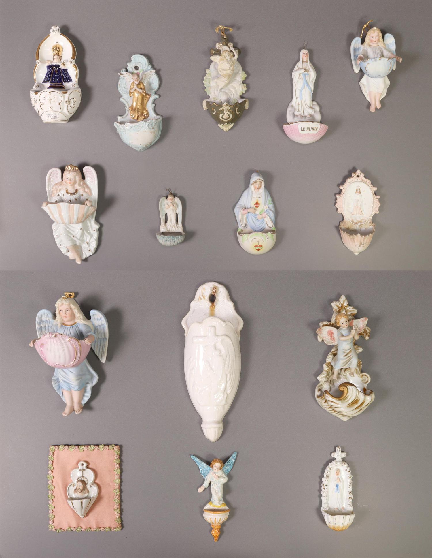 (15) CONTINENTAL RELIGIOUS HOLY WATER FONTS (1 of 6)