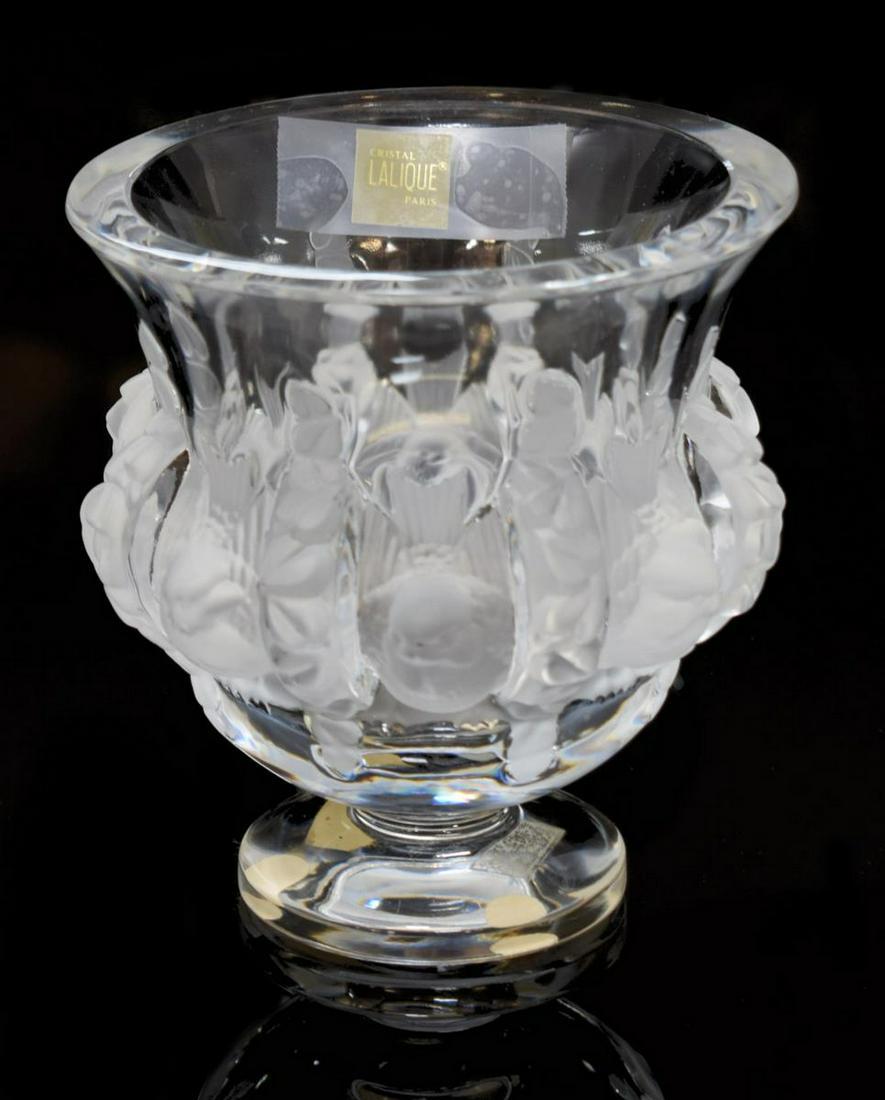 LALIQUE FRANCE 'DAMPIERRE' ART CRYSTAL VASE (1 of 5)