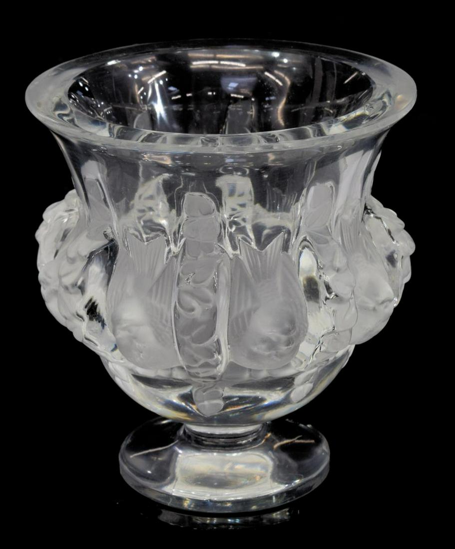 LALIQUE FRANCE 'DAMPIERRE' ART CRYSTAL VASE (1 of 4)