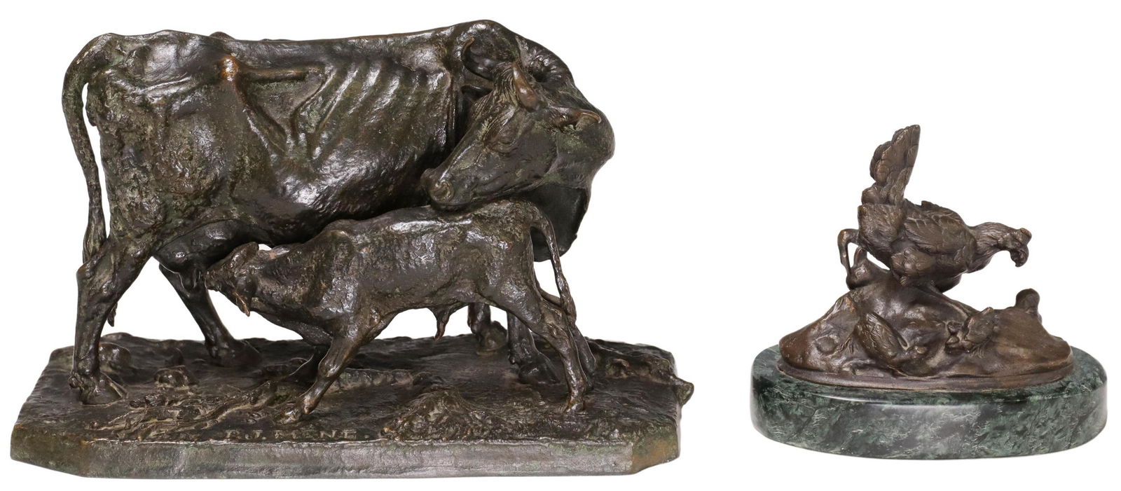 (2) BRONZE ANIMAL SCULPTURES, AFTER PJ MENE (1 of 6)