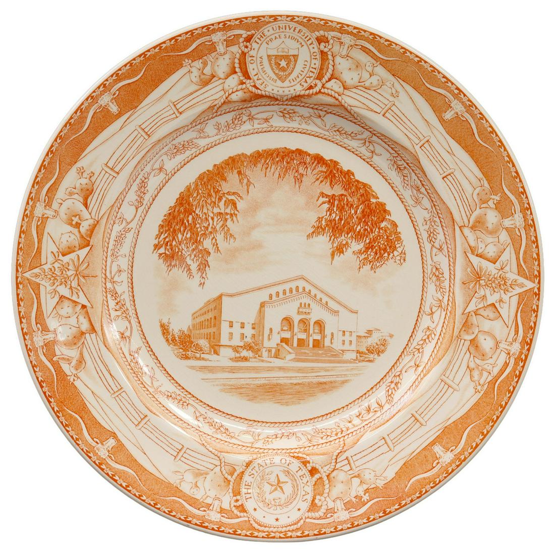 WEDGWOOD UT 'GREGORY GYM' COMMEMORATIVE PLATE (1 of 4)