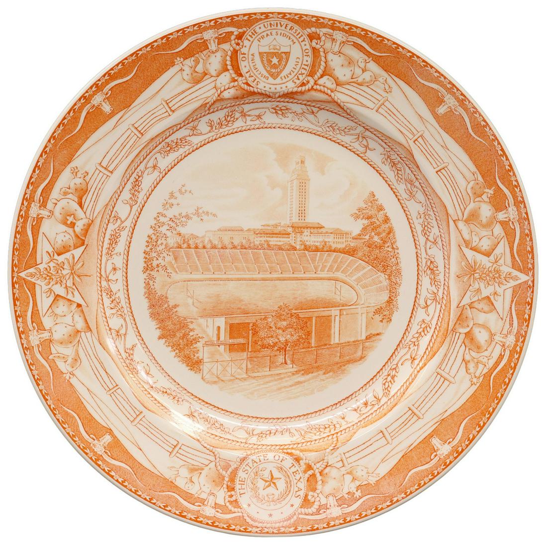 WEDGWOOD UT 'MEMORIAL STADIUM' COMMEMORATIVE PLATE (1 of 4)
