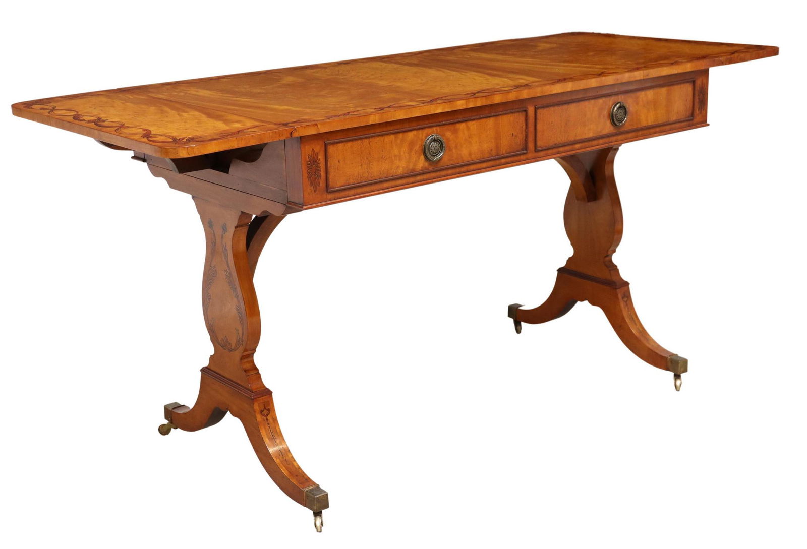 ENGLISH REGENCY STYLE SATINWOOD SOFA TABLE (1 of 4)