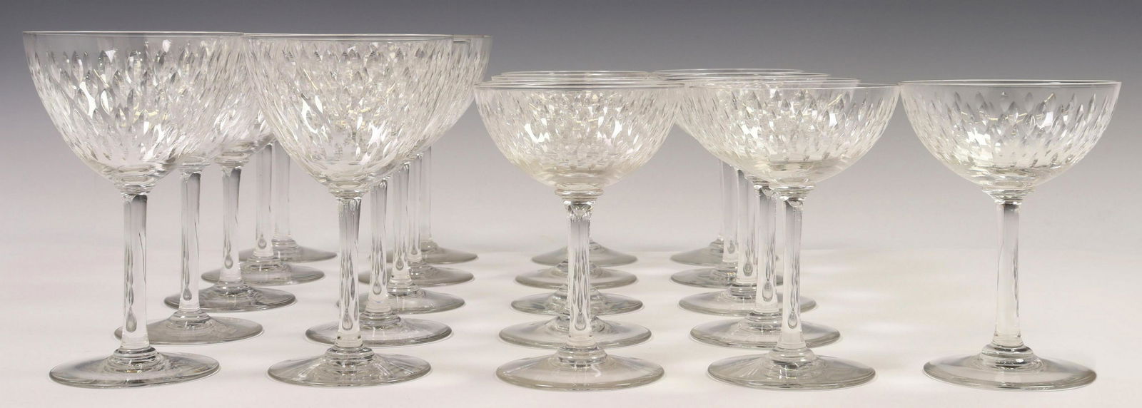 (21) BACCARAT 'PARIS' CUT CRYSTAL STEMWARE (1 of 3)