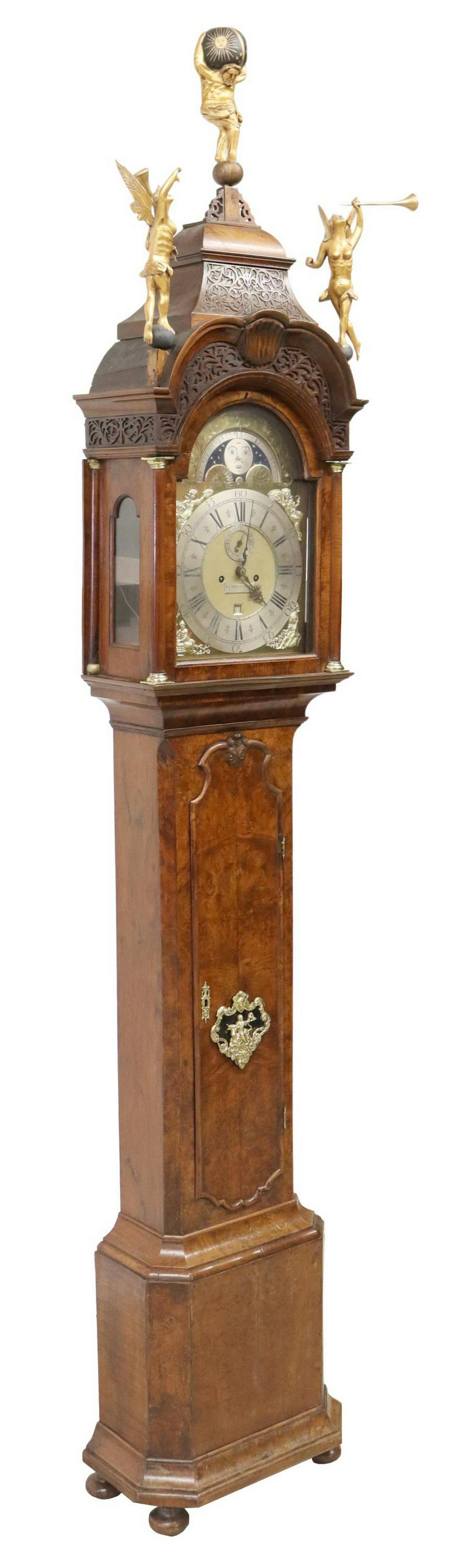 DUTCH GERRIT RENSMAN BURLWOOD LONGCASE CLOCK (1 of 14)