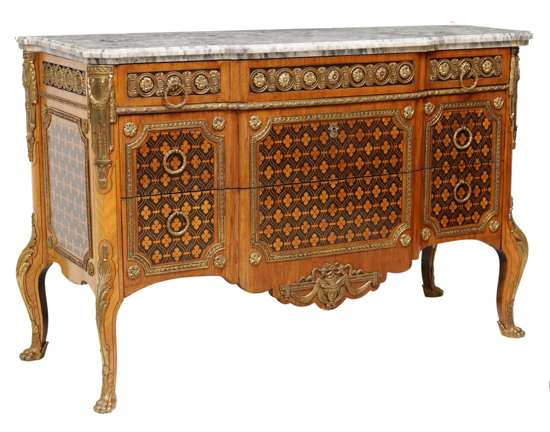 FRENCH TRANSITIONAL-STYLE ORMOLU-MONTED COMMODE (1 of 5)