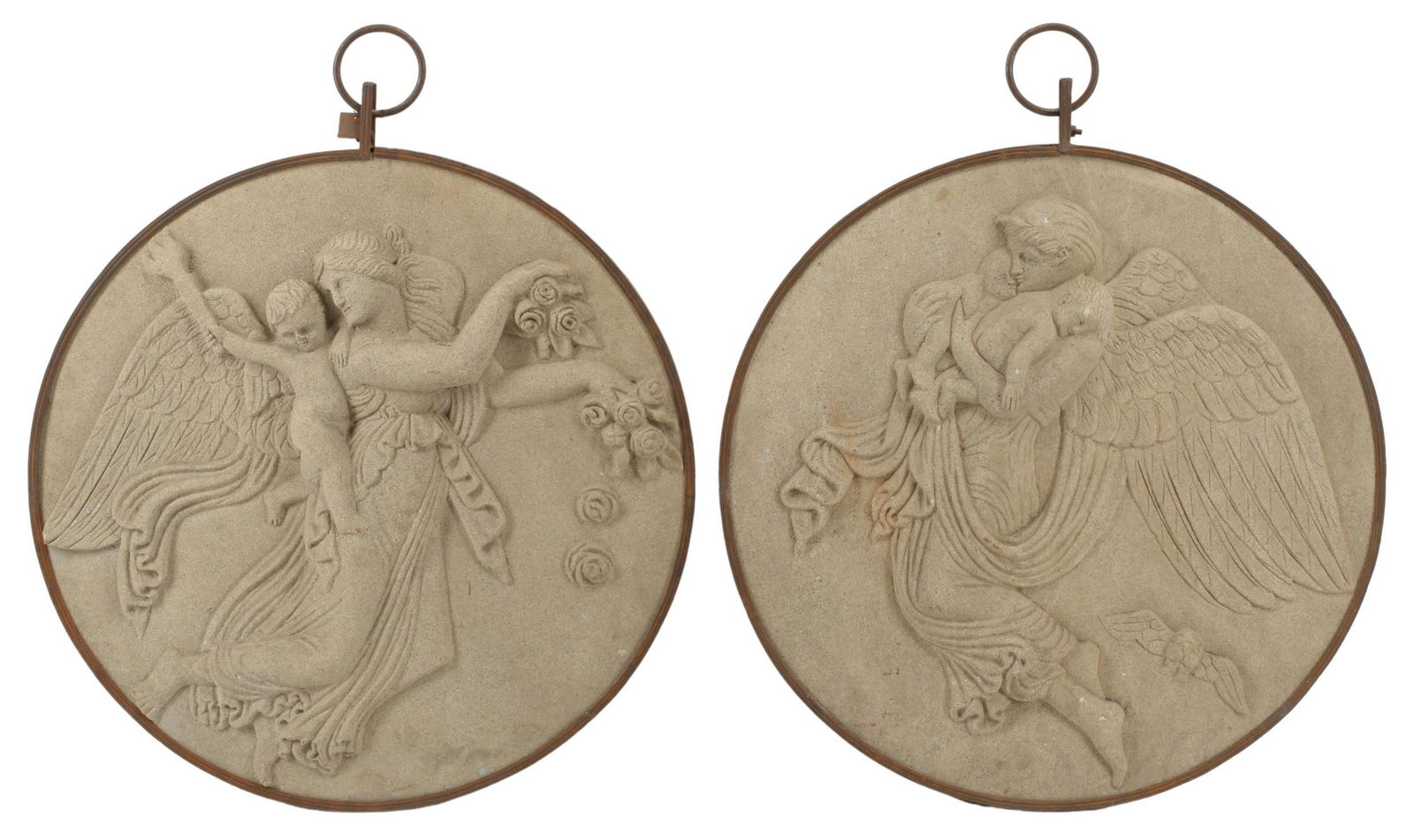 (2) LARGE SANDSTONE PLAQUES, CLASSICAL SCENES (1 of 4)