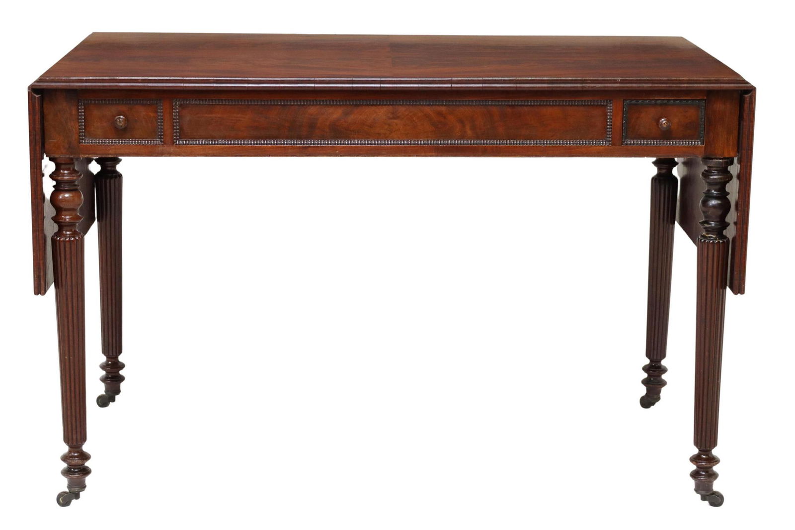 ENGLISH GEORGIAN STYLE DROP-LEAF WRITING DESK (1 of 6)