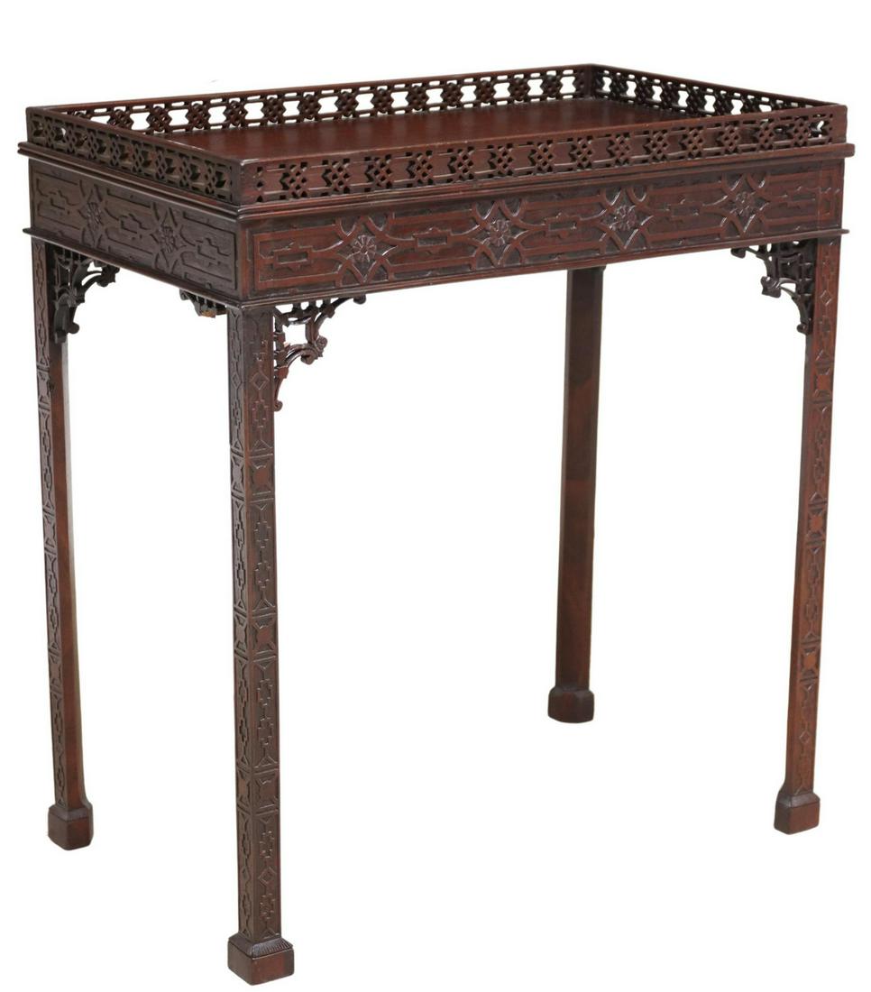 CHINESE CHIPPENDALE STYLE CARVED ACCENT TABLE (1 of 4)