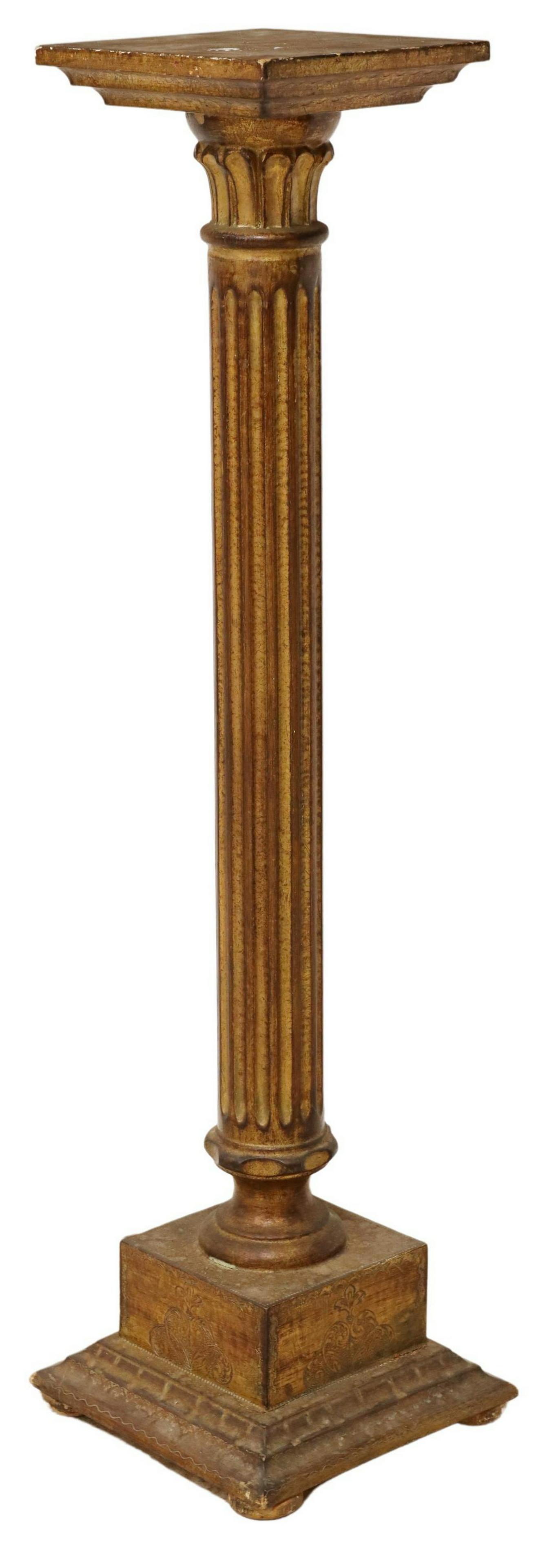 ITALIAN CLASSICAL STYLE GILT PEDESTAL STAND (1 of 4)