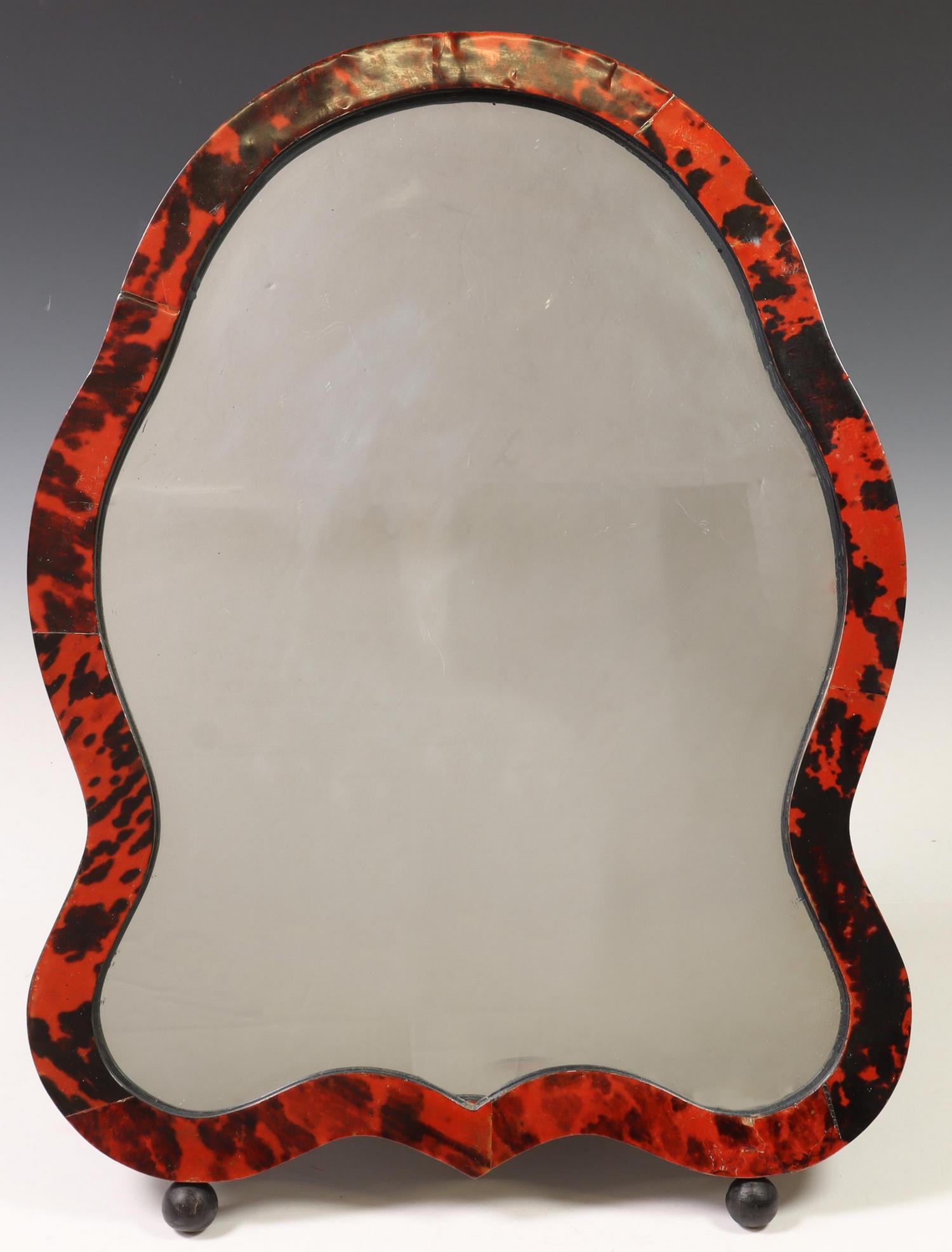 SHELL PATTERN EASEL BACK DRESSING MIRROR (1 of 2)