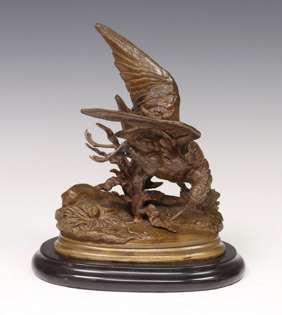 AFTER JULES MOIGNIEZ PATINATED BRONZE SANDPIPER (1 of 5)