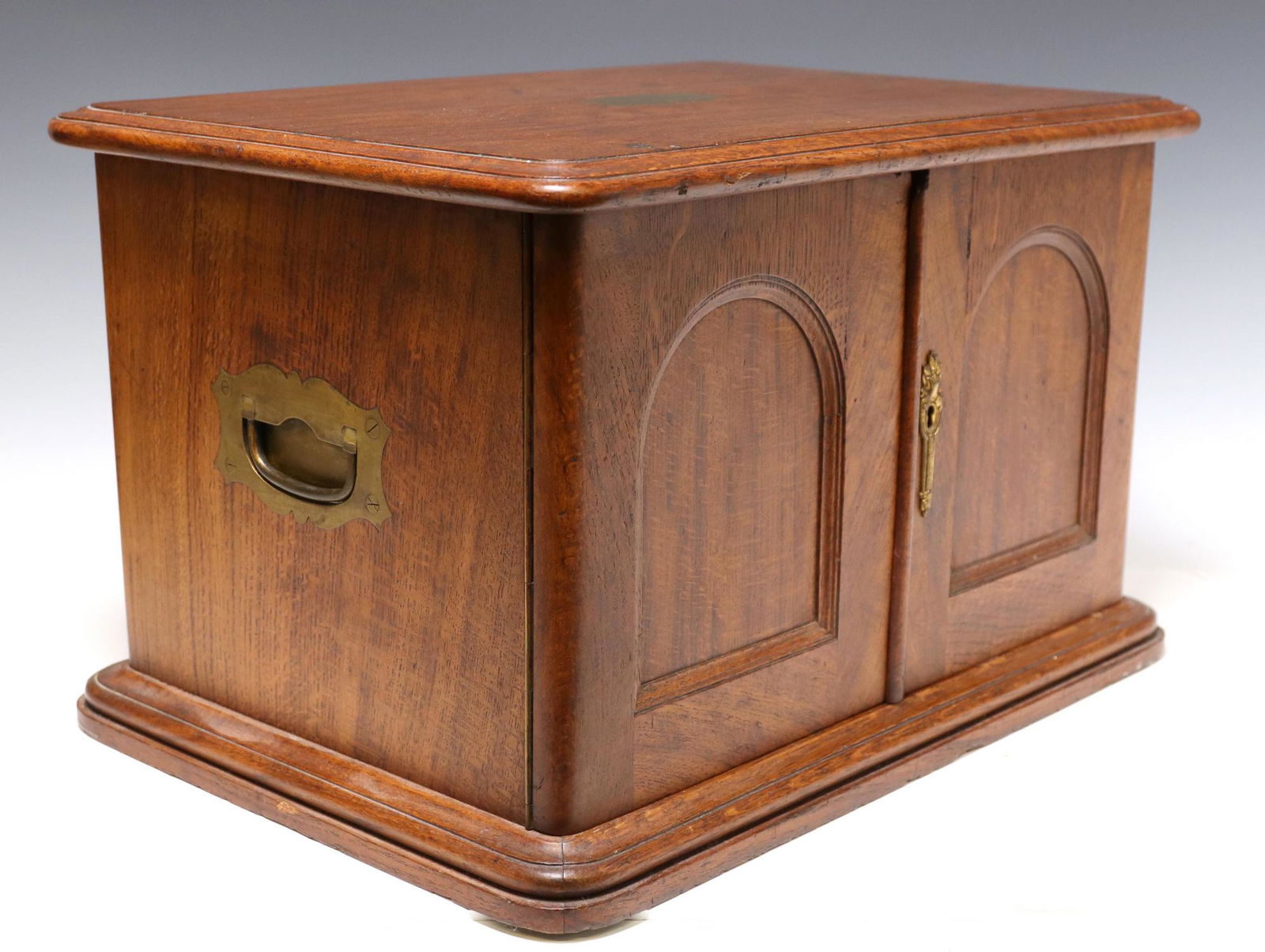 CAMPAIGN STYLE MIXED WOOD SILVER CHEST (1 of 5)