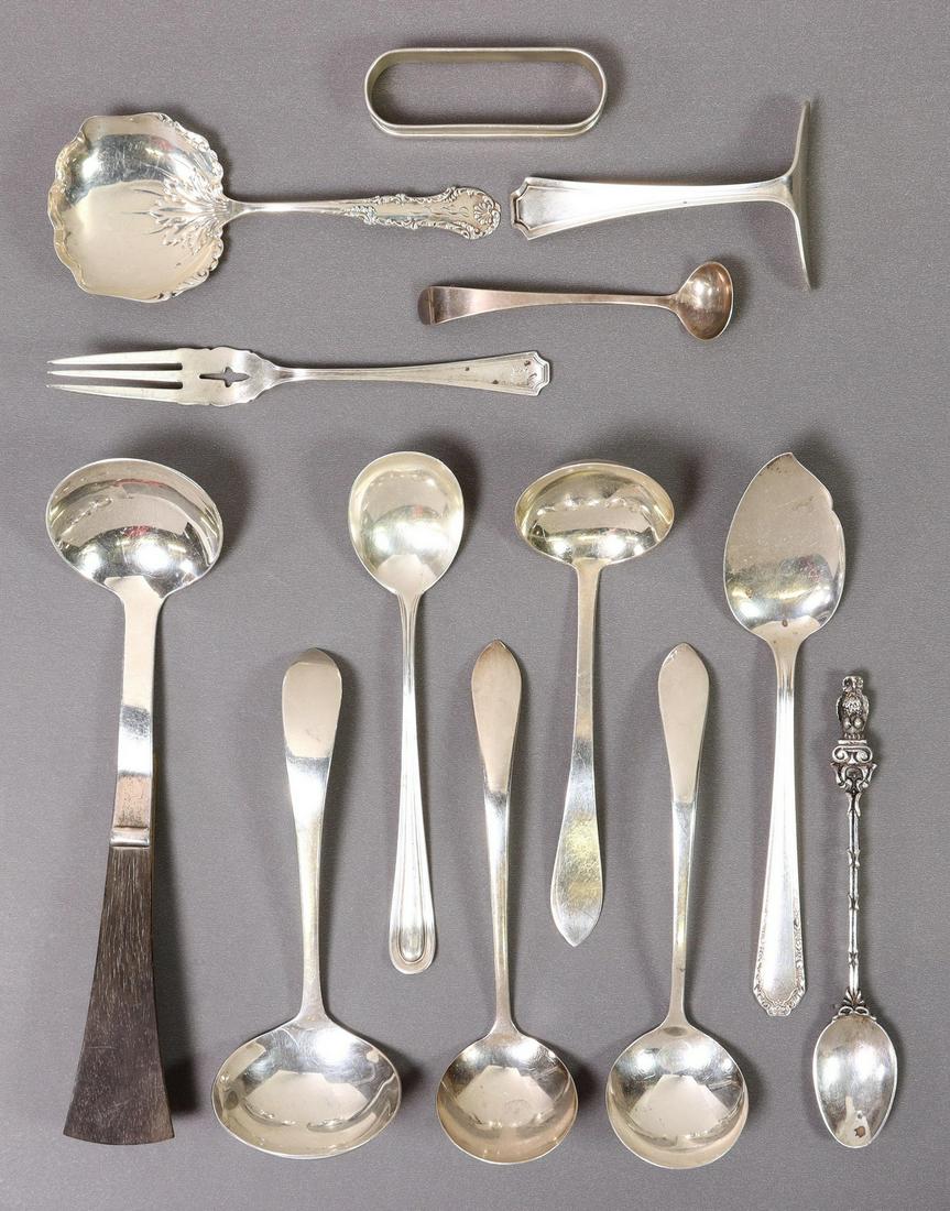 (13) STERLING SILVER SERVING FLATWARE, 6.65 OZT (1 of 4)