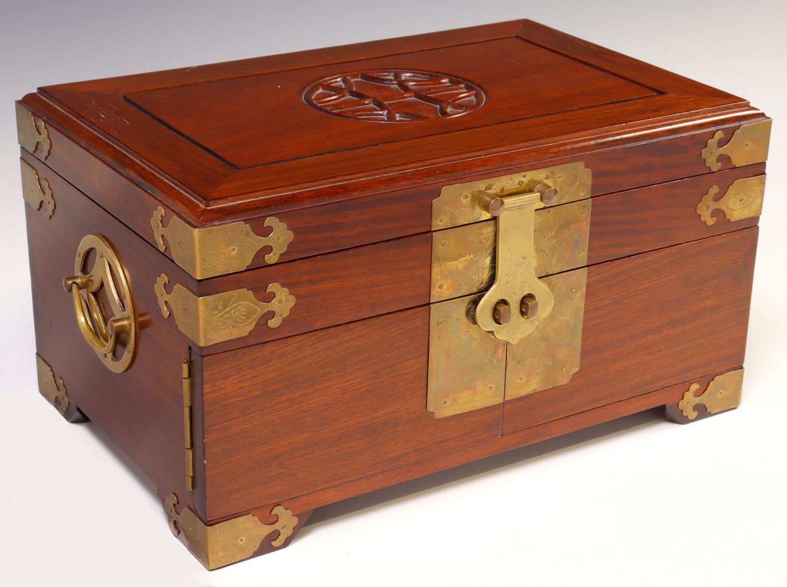 LARGE CHINESE JEWELRY BOX WITH FITTED INTERIOR (1 of 5)