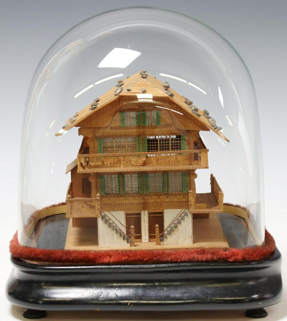 ARCHITECTURAL MODEL ALPINE CHALET IN GLASS DOME (1 of 4)