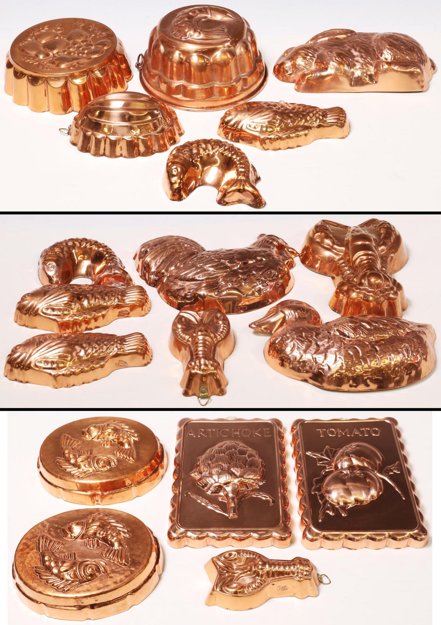 (18) DECORATIVE FIGURAL COPPER MOLDS (1 of 4)