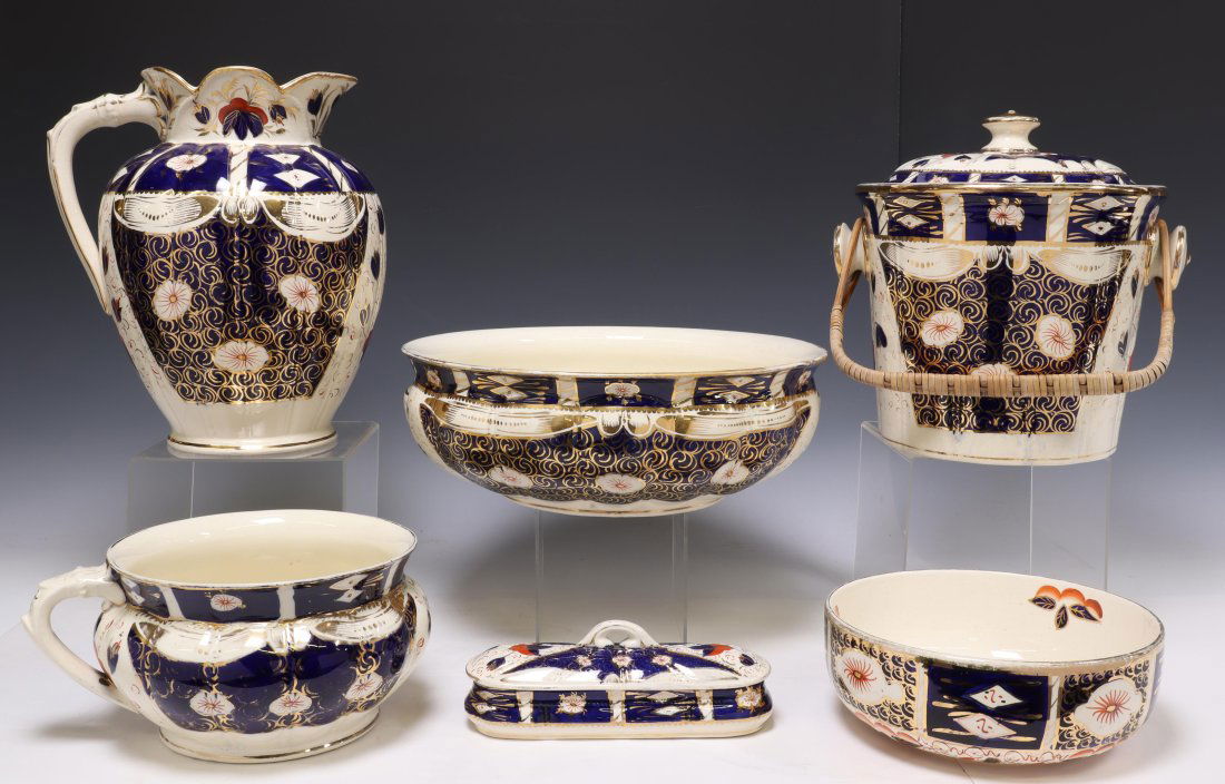 (6) ENGLISH KEA IMARI PALETTE IRONSTONE WASH SET (1 of 7)