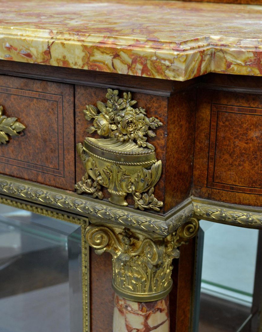 FRENCH DISPLAY SERVER, MARBLE COLUMNS, ORMOLU - 2