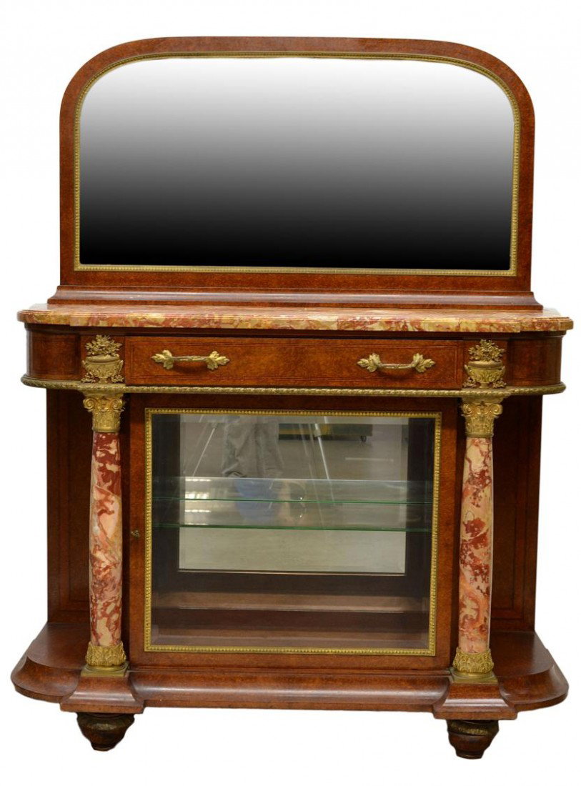 FRENCH DISPLAY SERVER, MARBLE COLUMNS, ORMOLU - 7