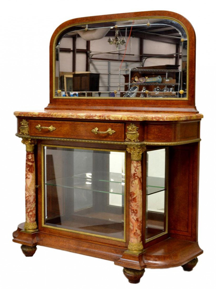 FRENCH DISPLAY SERVER, MARBLE COLUMNS, ORMOLU - 8