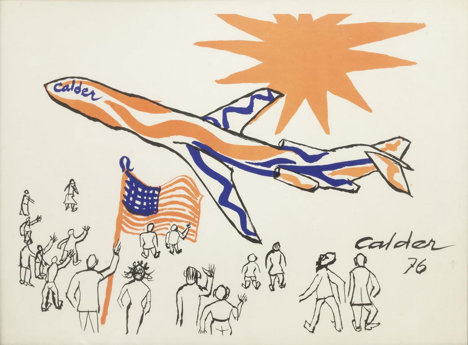 AFTER ALEXANDER CALDER BRANIFF AIRLINES LITHOGRAPH (1 of 3)