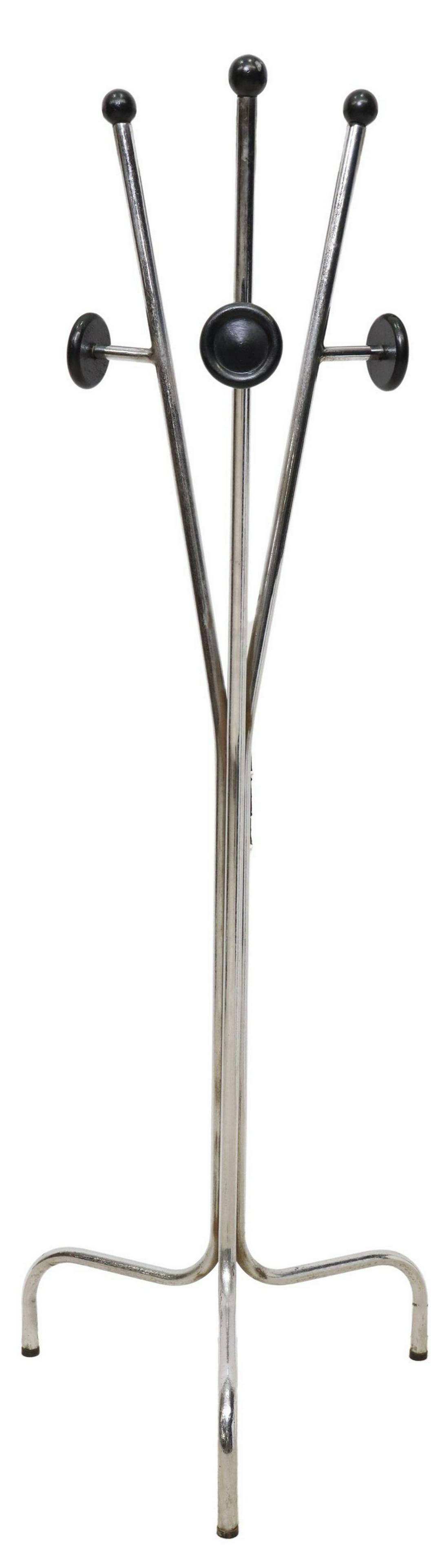 ITALIAN MODERN TUBULAR CHROMED STEEL HALL TREE (1 of 3)