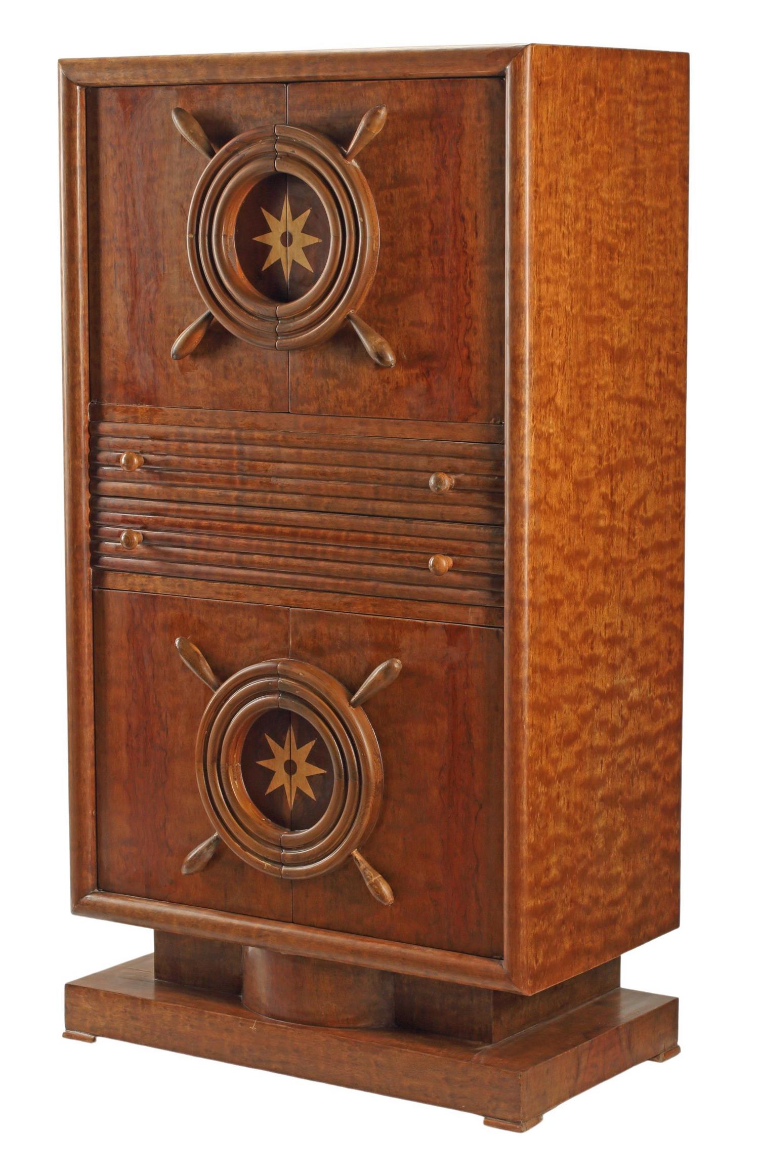 ART DECO STYLE SHIPS WHEEL CABINET (1 of 3)