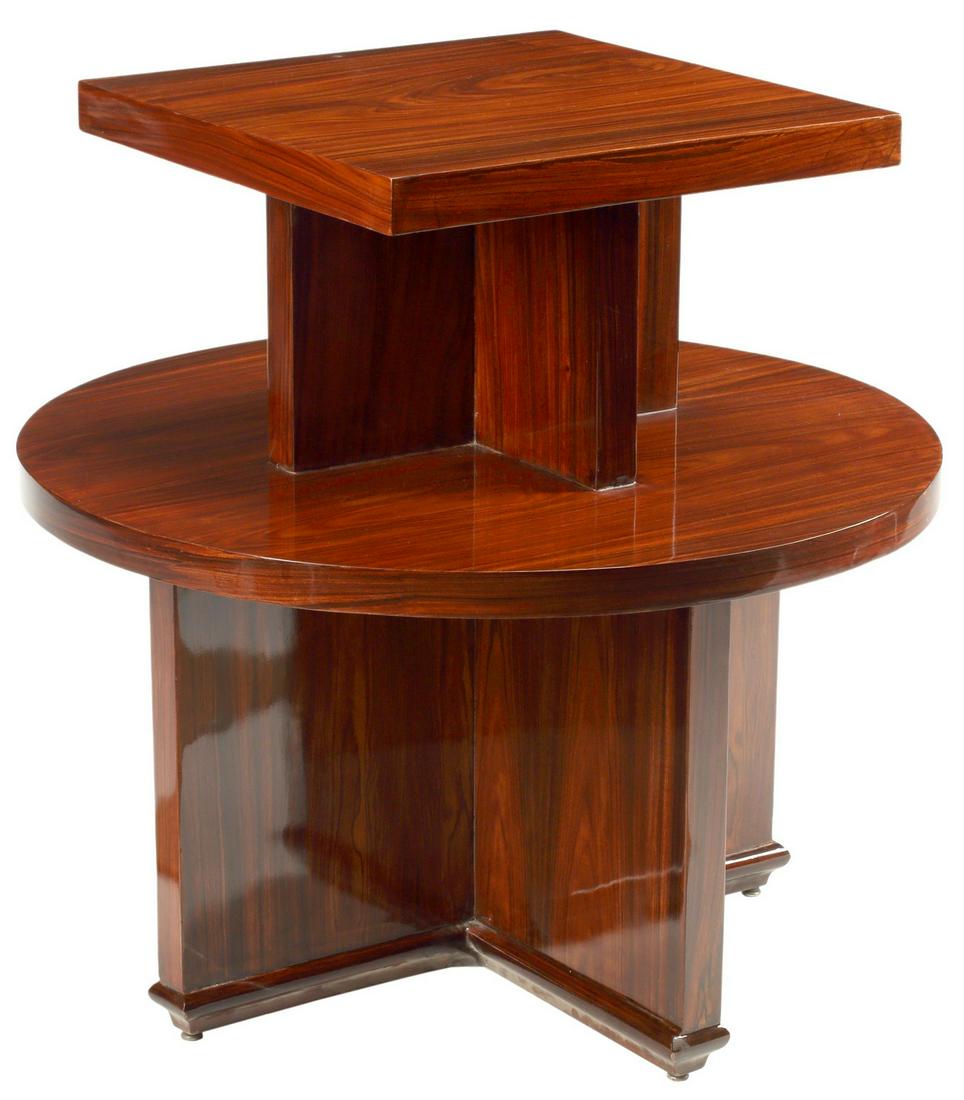 ART DECO STYLE TWO-TIERED DESSERT STAND TABLE (1 of 4)