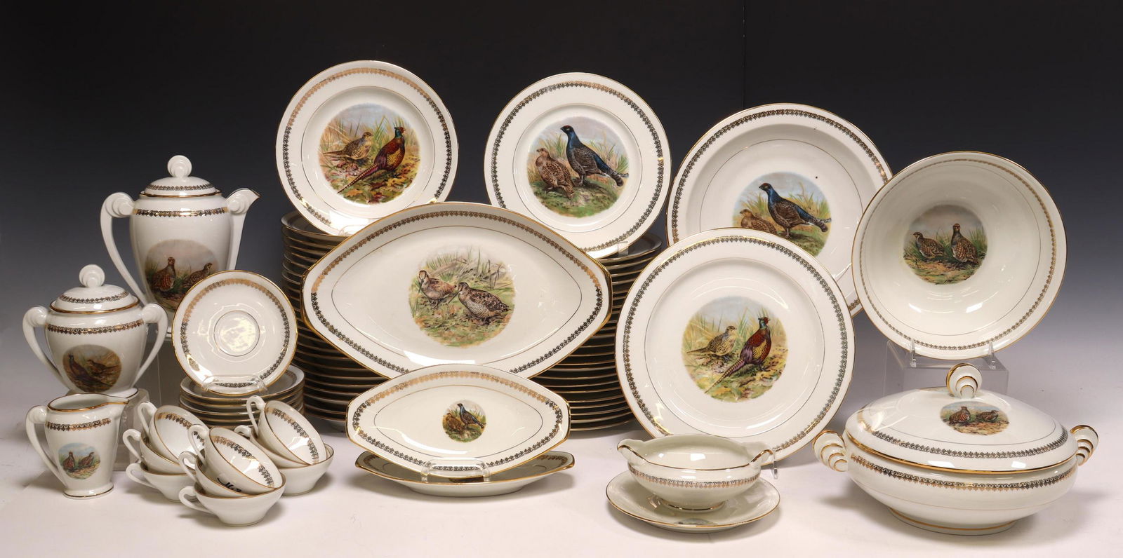 (79) FRENCH PORCELAIN GAME DINNER/ LUNCH SERVICE (1 of 7)