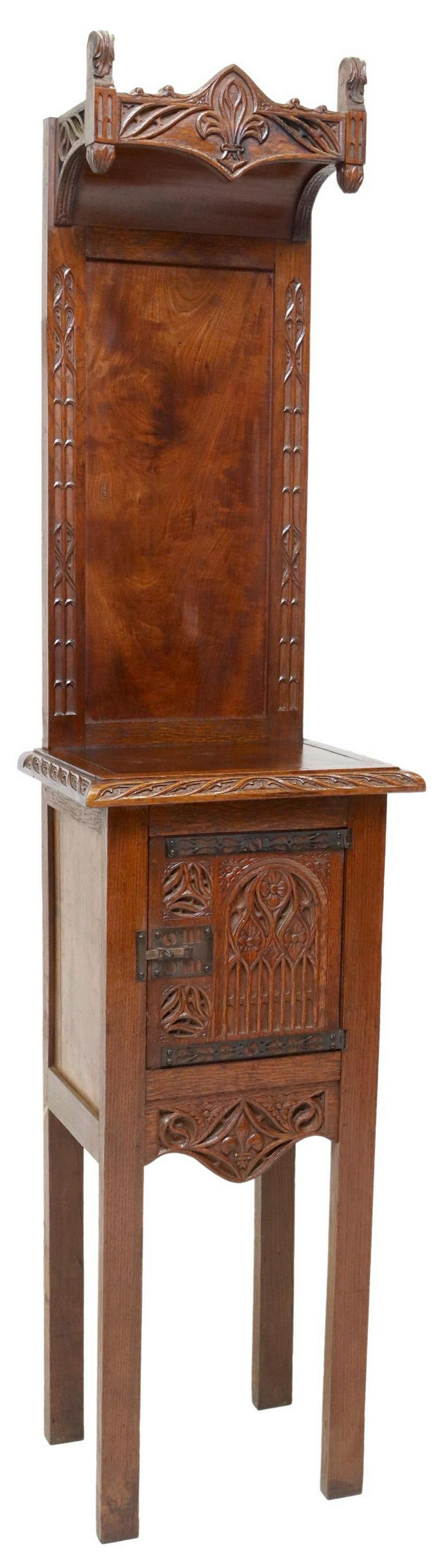 FRENCH GOTHIC REVIVAL CARVED CABINET (1 of 5)