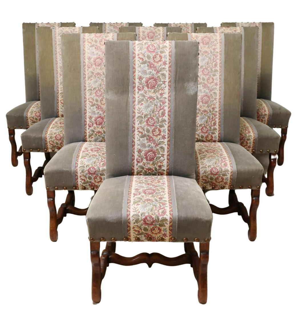 (10) LOUIS XIV STYLE HIGHBACK SIDE CHAIRS (1 of 4)