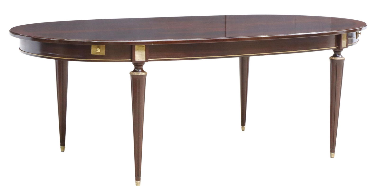 FRENCH LOUIS XVI STYLE MAHOGANY EXTENSION TABLE (1 of 4)