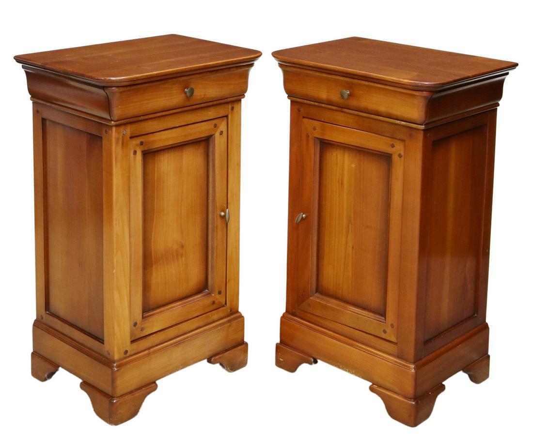(2) FRENCH LOUIS PHILIPPE STYLE BEDSIDE CABINETS (1 of 6)
