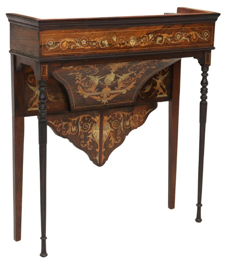 ITALIAN MARQUETRY INLAID CONSOLE TABLE BASE (1 of 4)