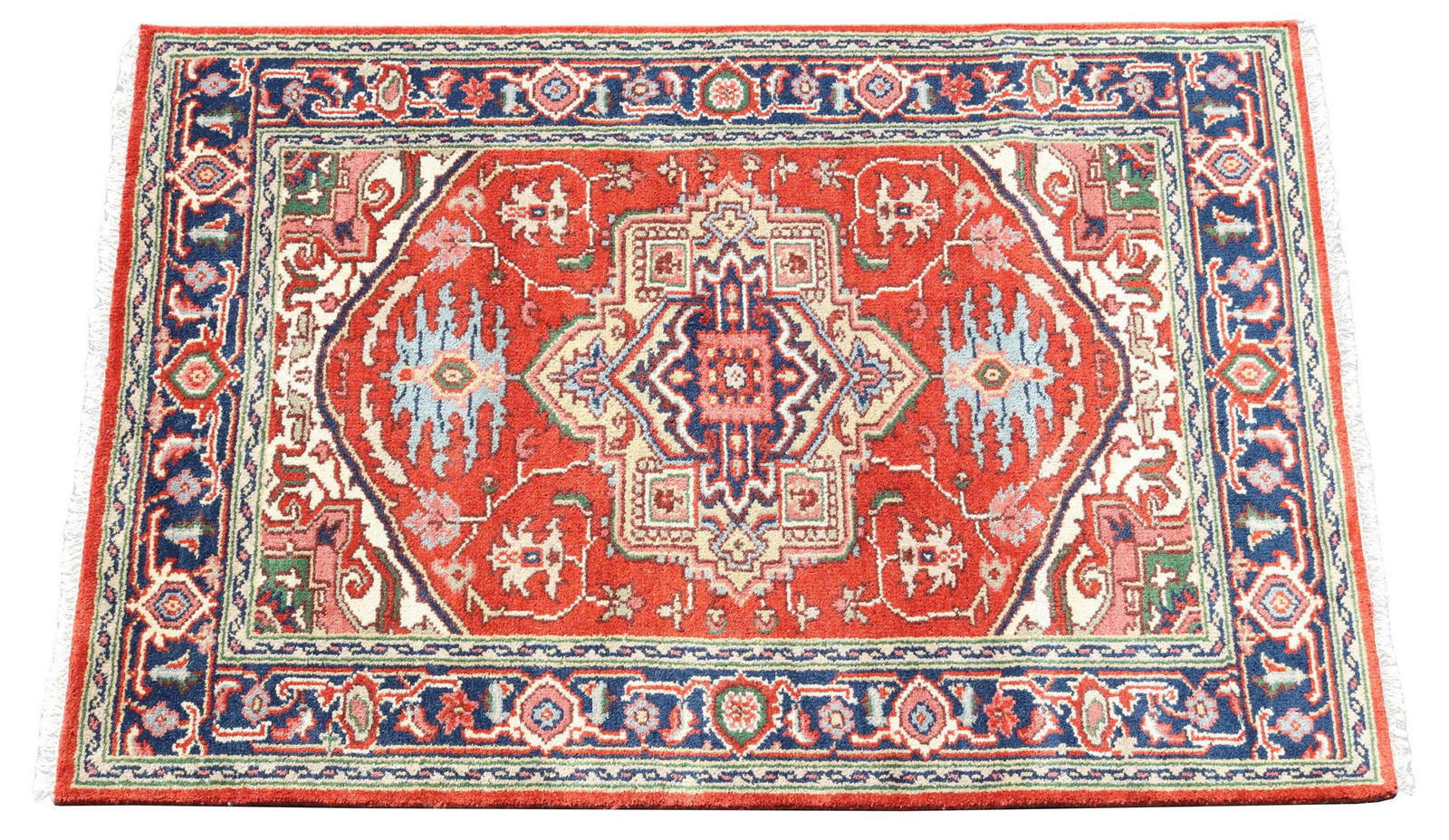 HAND-TIED INDO-SERAPI RUG, 6' X 4' (1 of 3)