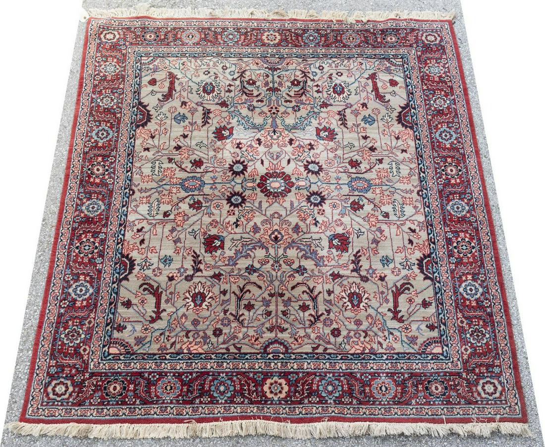 BELGIAN WOOL RUG, 6'6" X 5'9": Belgian wool rug, retaining manufacturer's tag, approx 6'6"l, 5'9"w **Please Note: All of the rugs offered in this auction would likely benefit from a professional cleaning. Estate rugs may show some 