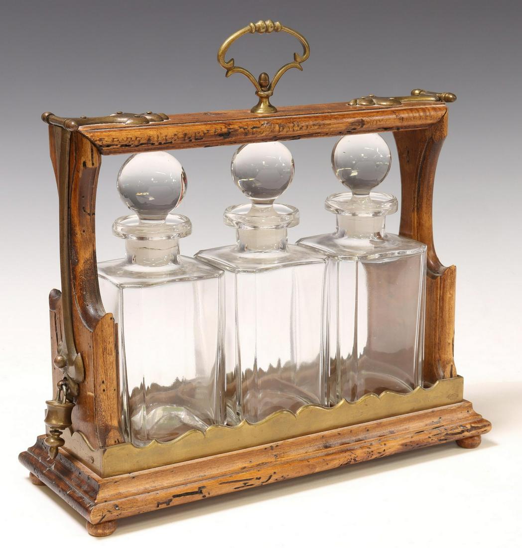 ITALIAN TANTALUS LIQUOR SET GLASS DECANTERS (1 of 4)