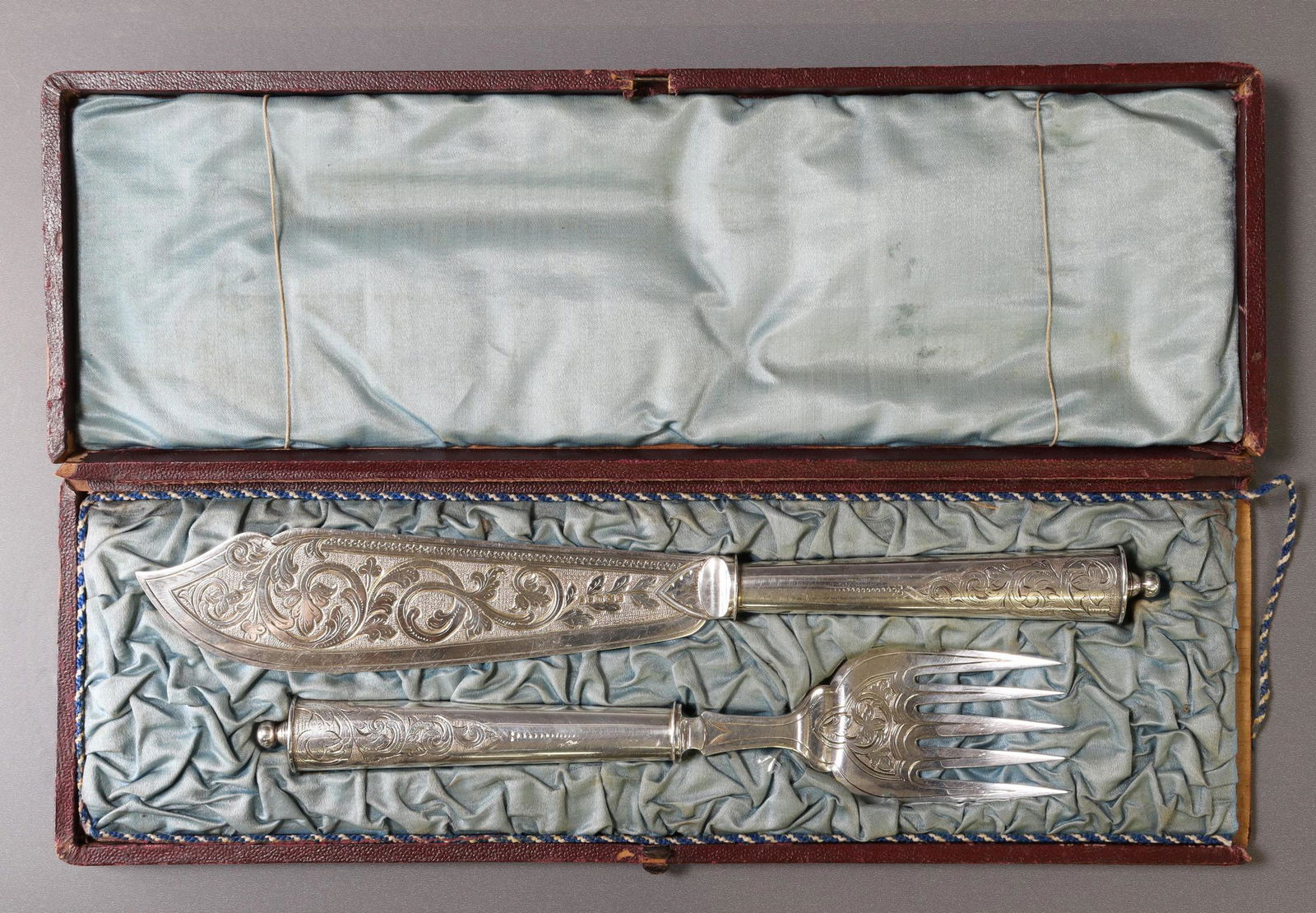 ENGLISH SHEFFIELD SILVERPLATE FISH SERVING SET (1 of 6)
