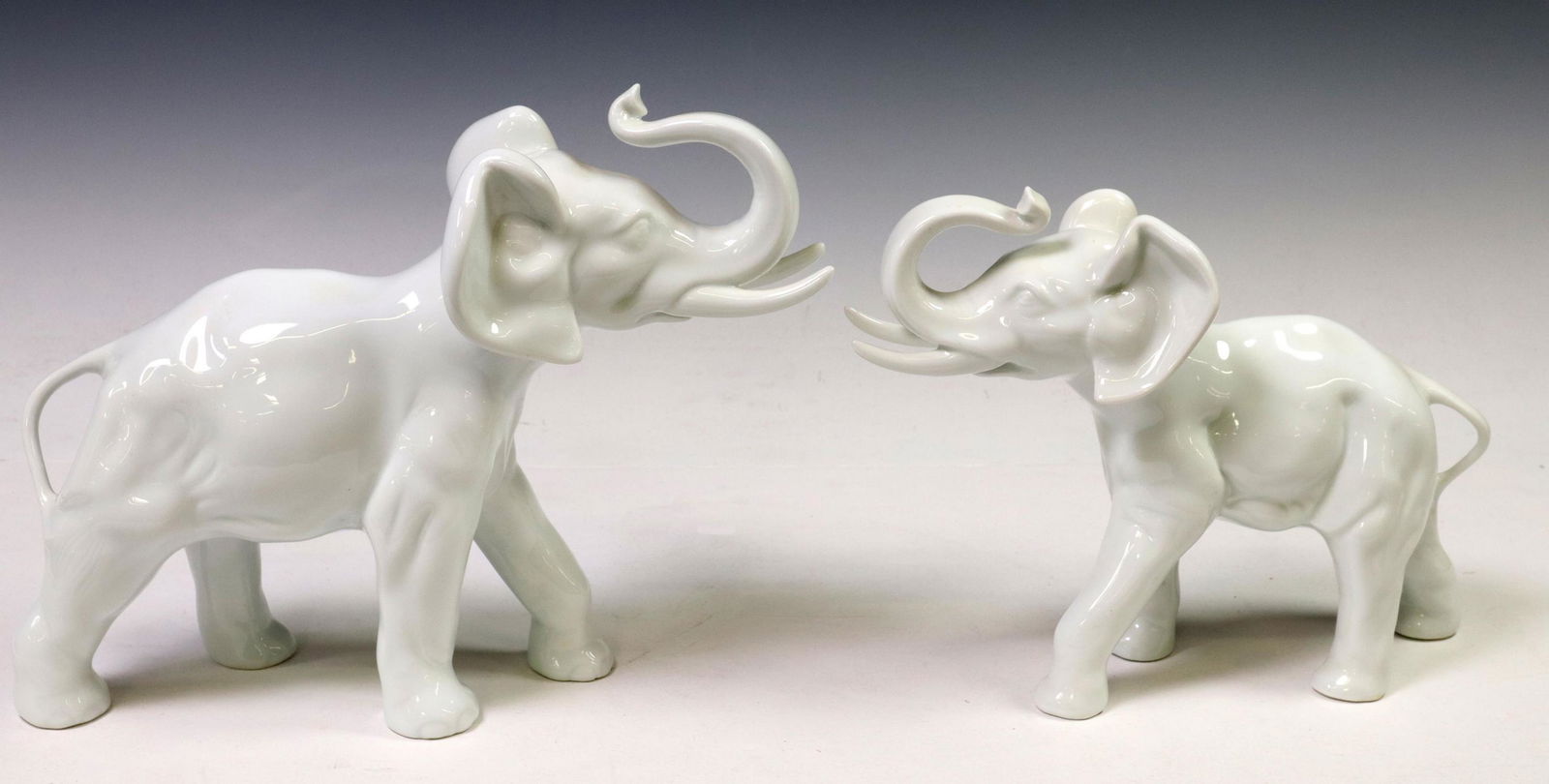 (2) GERMAN KPM PORCELAIN ELEPHANT FIGURES (1 of 7)