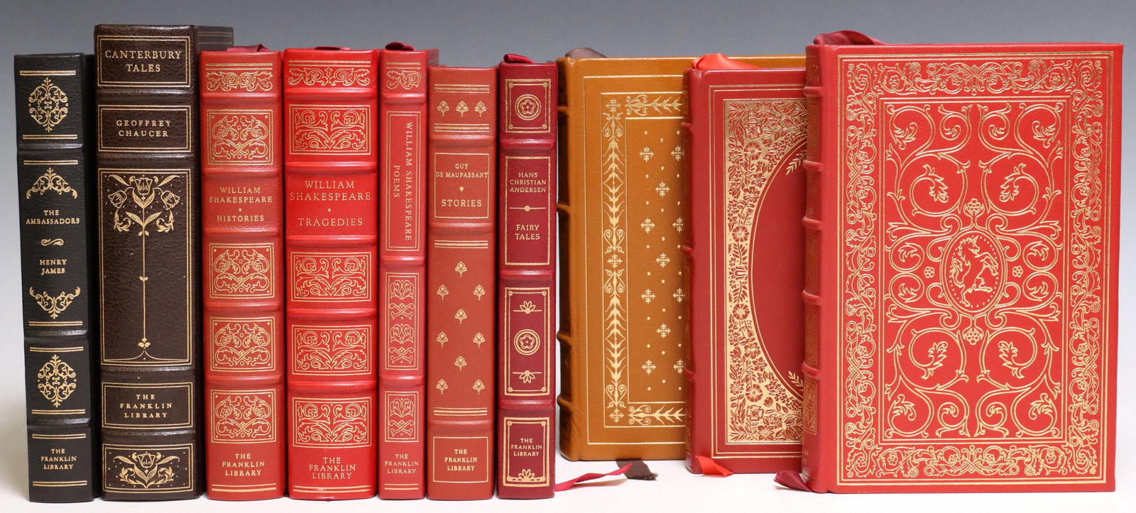 (10) FRANKLIN LEATHER-BOUND LIBRARY SHELF BOOKS (1 of 7)