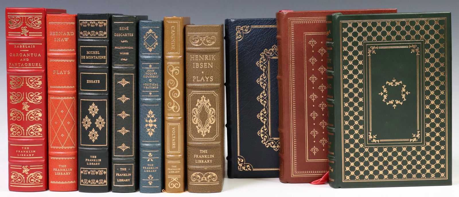 (10) FRANKLIN LEATHER-BOUND LIBRARY SHELF BOOKS (1 of 8)